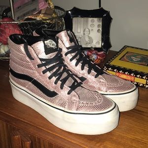 VANS High top Platform metallic